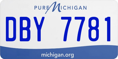MI license plate DBY7781