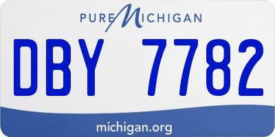 MI license plate DBY7782