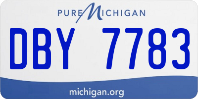 MI license plate DBY7783