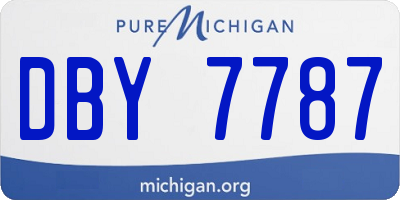 MI license plate DBY7787
