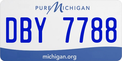 MI license plate DBY7788
