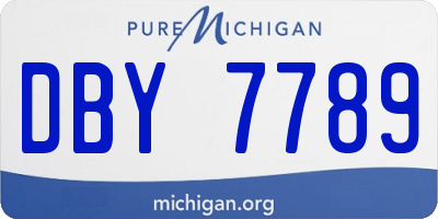 MI license plate DBY7789