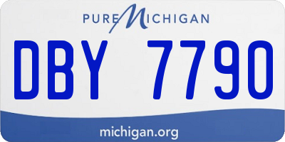 MI license plate DBY7790