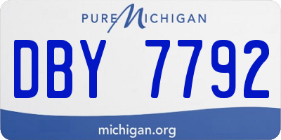 MI license plate DBY7792