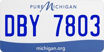 MI license plate DBY7803