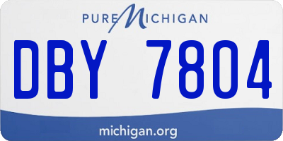 MI license plate DBY7804