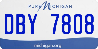 MI license plate DBY7808
