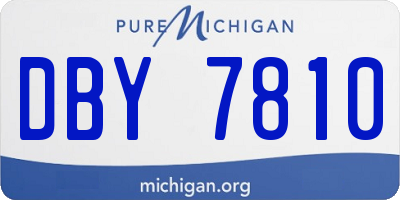 MI license plate DBY7810