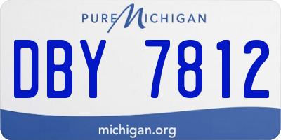 MI license plate DBY7812