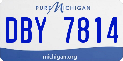 MI license plate DBY7814