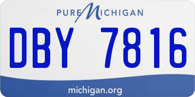 MI license plate DBY7816
