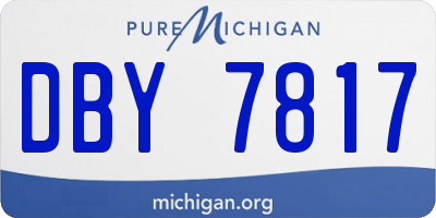MI license plate DBY7817