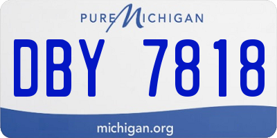 MI license plate DBY7818