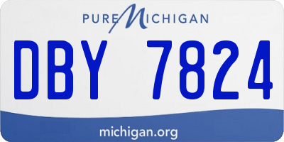MI license plate DBY7824