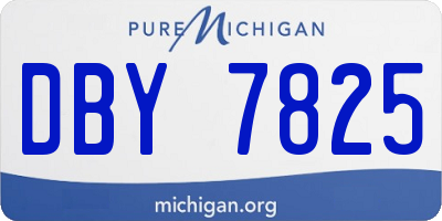 MI license plate DBY7825