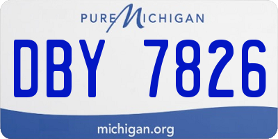 MI license plate DBY7826