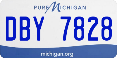 MI license plate DBY7828