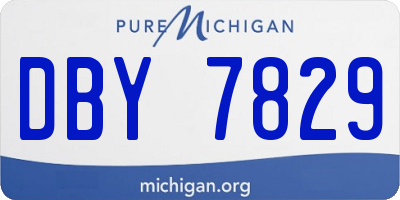 MI license plate DBY7829