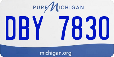 MI license plate DBY7830