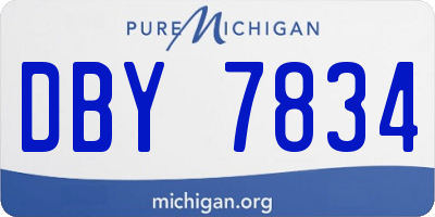 MI license plate DBY7834
