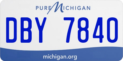 MI license plate DBY7840
