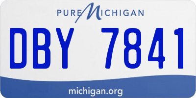 MI license plate DBY7841