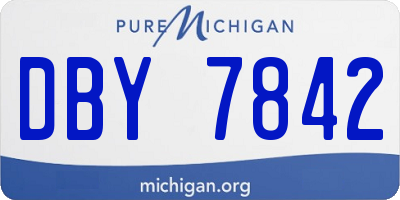 MI license plate DBY7842