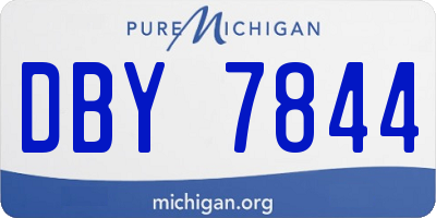 MI license plate DBY7844