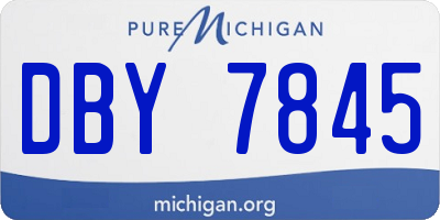 MI license plate DBY7845