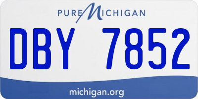 MI license plate DBY7852