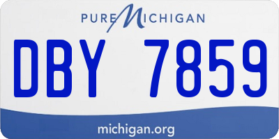MI license plate DBY7859