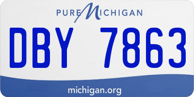 MI license plate DBY7863