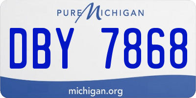 MI license plate DBY7868