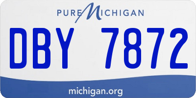 MI license plate DBY7872