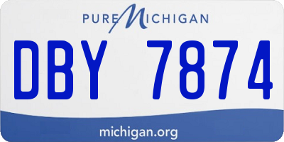 MI license plate DBY7874