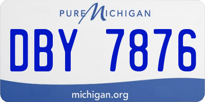 MI license plate DBY7876