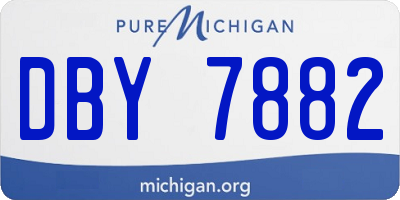 MI license plate DBY7882