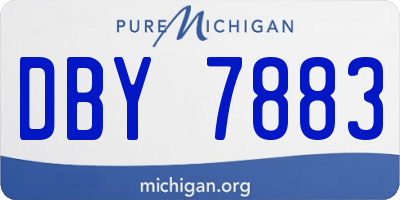 MI license plate DBY7883