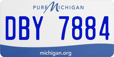 MI license plate DBY7884