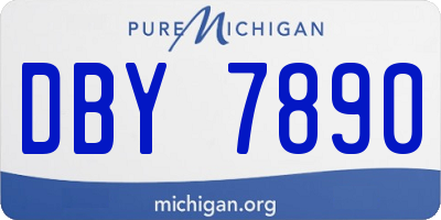 MI license plate DBY7890