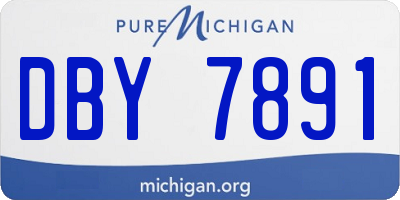 MI license plate DBY7891