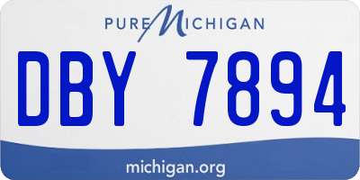 MI license plate DBY7894