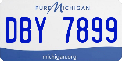 MI license plate DBY7899