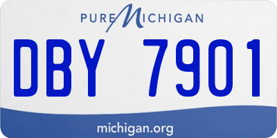 MI license plate DBY7901