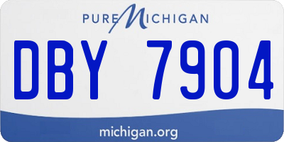 MI license plate DBY7904