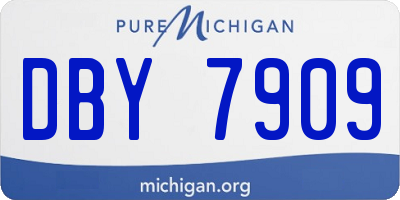 MI license plate DBY7909