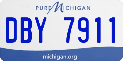 MI license plate DBY7911