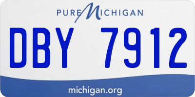 MI license plate DBY7912