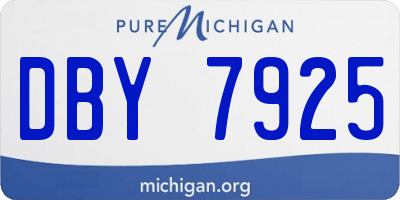 MI license plate DBY7925