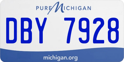 MI license plate DBY7928